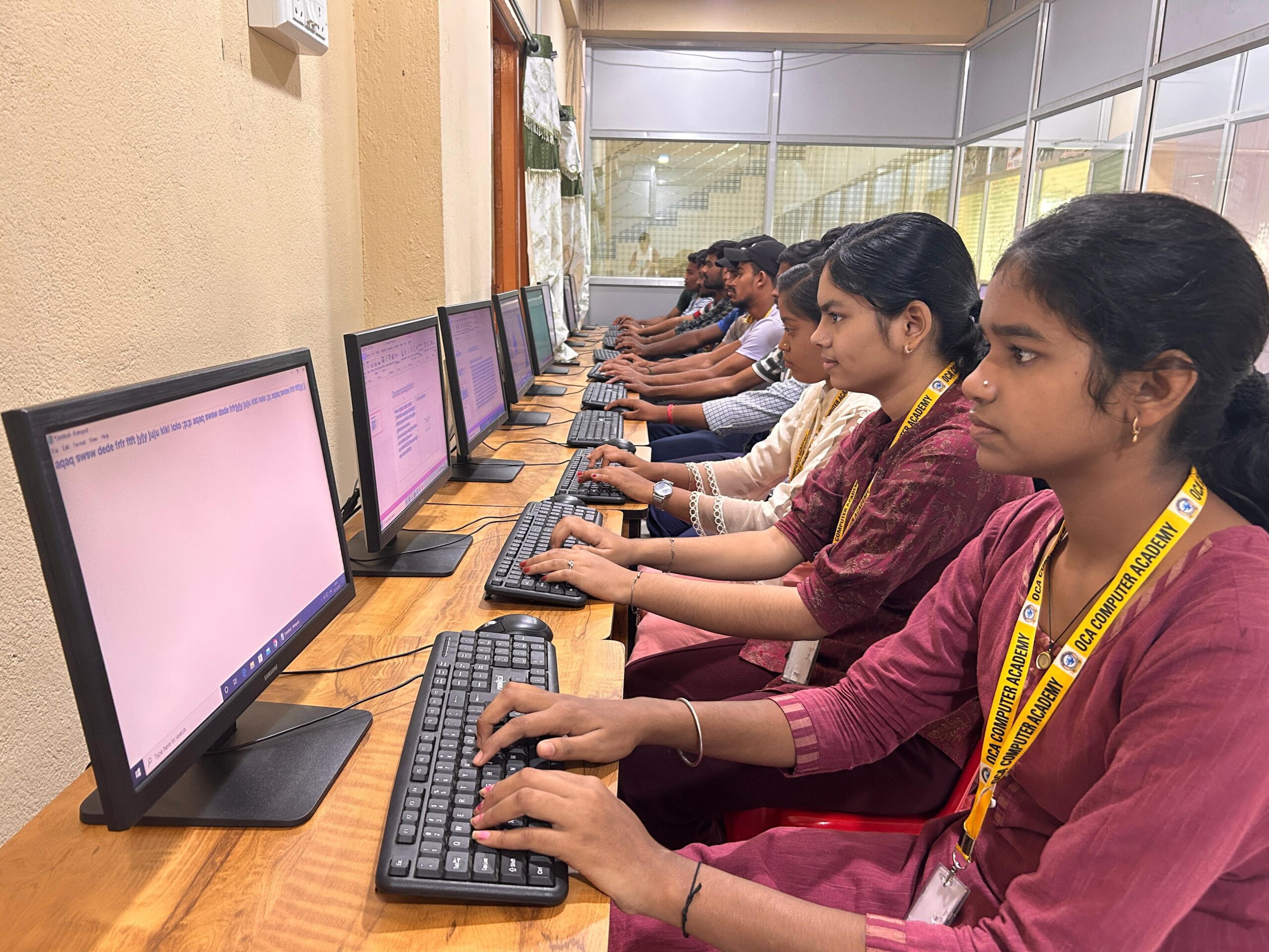 OCA Computer Academy students in the computer lab